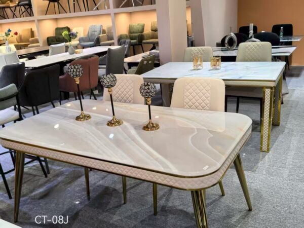 Modern Marble Top Dining Table UAE – Luxury Dining Furniture